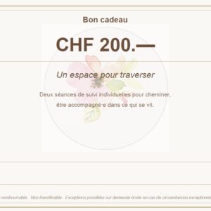 Bon cadeau · Un espace pour traverser